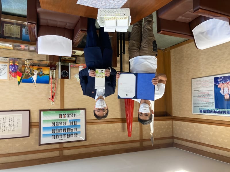 鯖瀬町長との写真